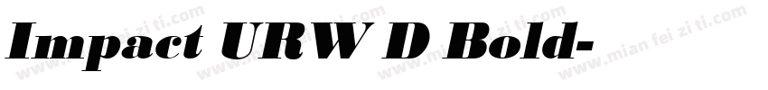 Impact URW D Bold字体转换